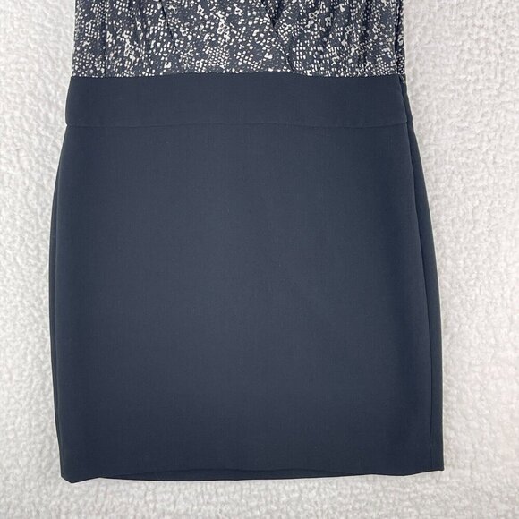 Ann Taylor LOFT Black Snake Print Sleeveless Dress Womens Surplice‎ Neck Size 8 - Picture 5 of 15